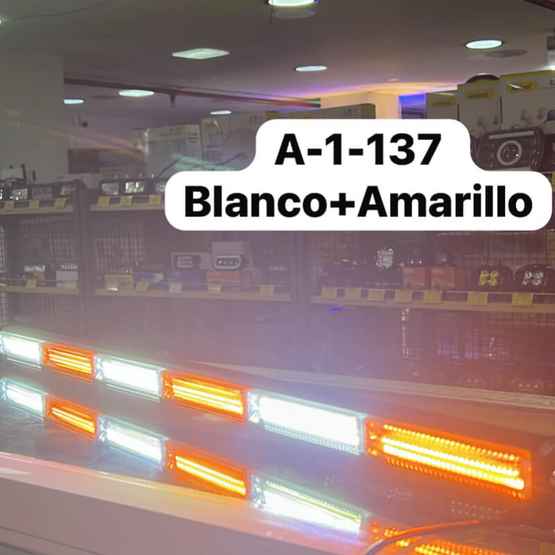 BARRA PANORAMICA 6 ESTAPAS 9-30V 89CM AMARILLO