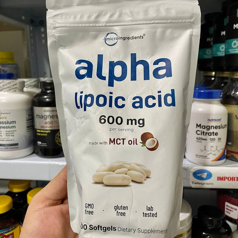 ACIDO ALPHA LIPOICO 600MG MICROINGREDIENTS