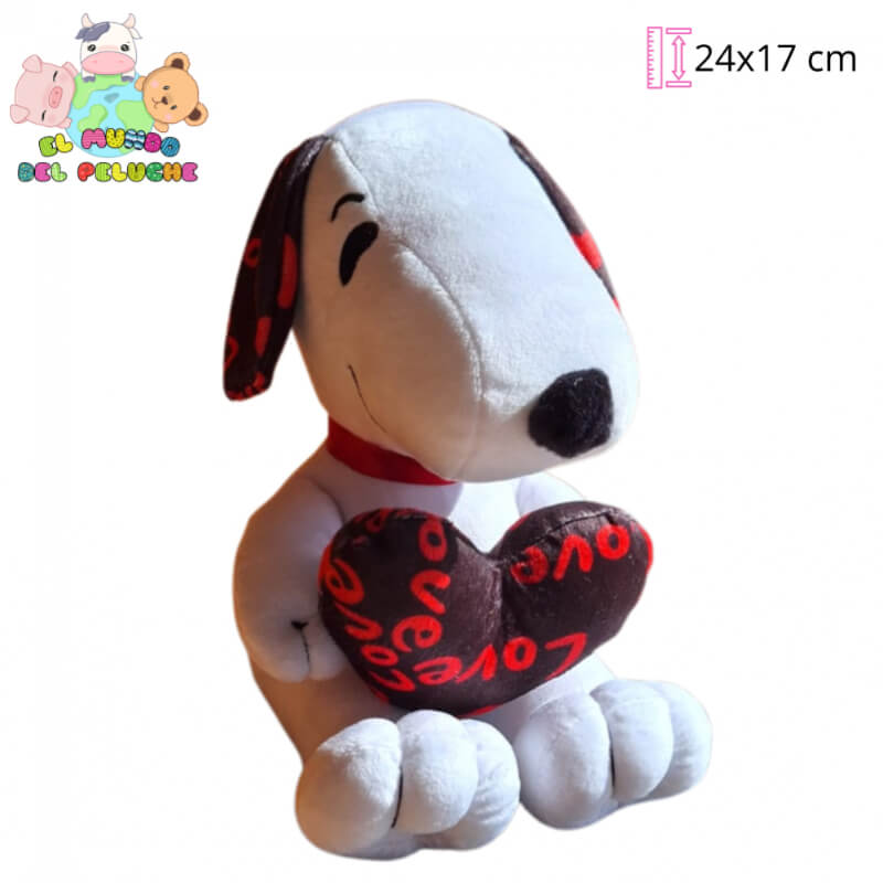 Peluche | Snoopy con Corazón #1 | 24 x 17 cm | El Mundo del Peluche