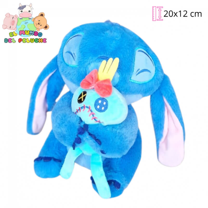 Stitch con Scrump Importación | 20 x 12 cm | El Mundo del Peluche