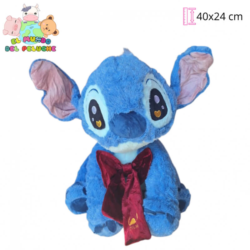 Stitch Sentado con Moño | 40 x 24 cm | El Mundo del Peluche