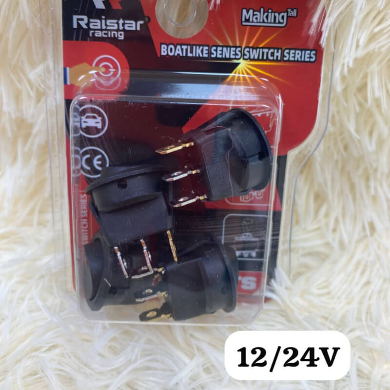 SWITCH BASCULANTE REDONDO 3 PIN 20A - 12V