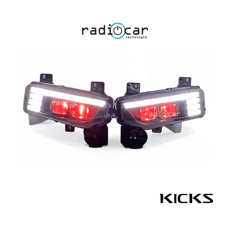 Neblineros + luz drl + luz direccional +luz media Nissan Versa, Kicks, X-trail, Qashqai 2018 -2019