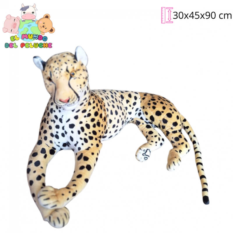 Peluche Importado Realista | Leopardo Real | 30x45x90 cm | El Mundo del Peluche