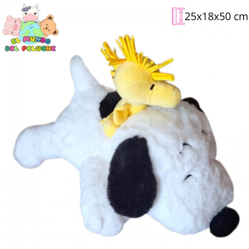 Snoopy Echado con Emilio #3 | 25 x 18 x 50 cm | El Mundo del Peluche