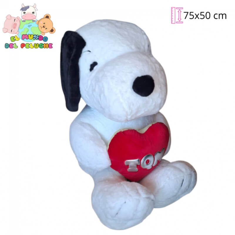 Snoopy con Corazón #4 | 75 x 50 cm | El Mundo del Peluche