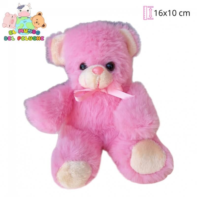 Osito Súper Mini Suave Rosa | 16 x 11 cm | El Mundo del Peluche