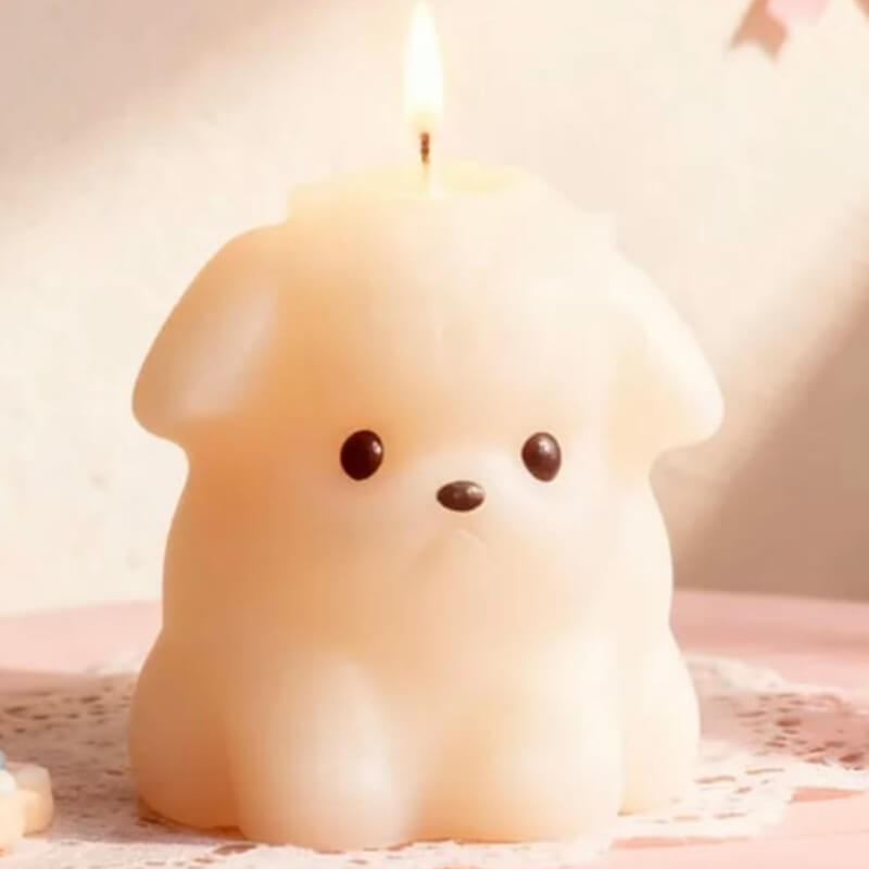 Molde de silicona con diseño de Perro cómico para uso en Velas, resina, yeso, cemento, jabones, alimentos, chocolate.