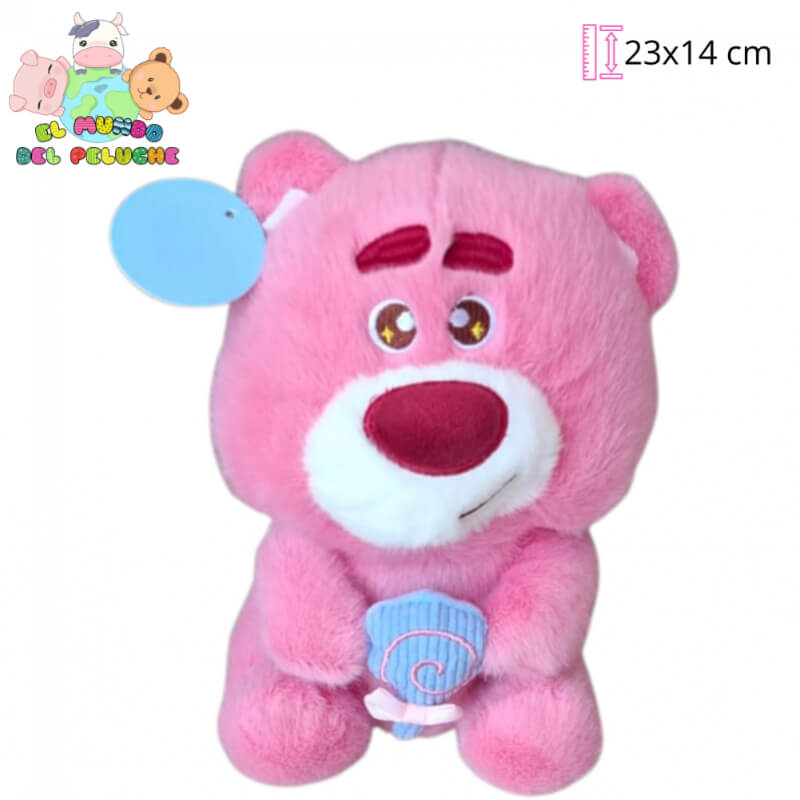 Peluche Oso Lotso Sentado #1 | Diseño Importado Rosa | 23x14 cm | El Mundo del Peluche