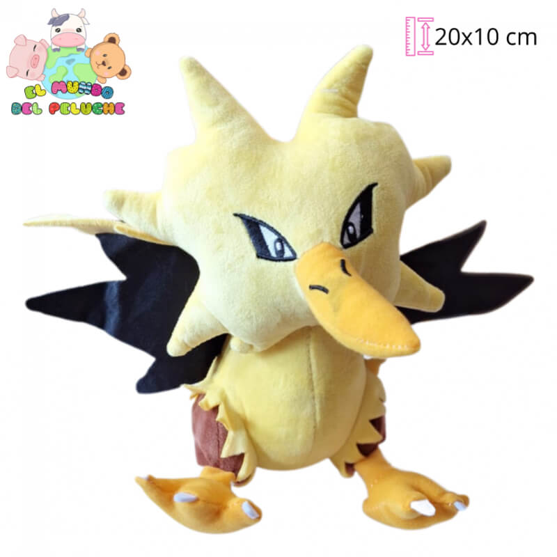 Peluche Zapdos Importado | Personaje Coleccionable | 20x10 cm | El Mundo del Peluche