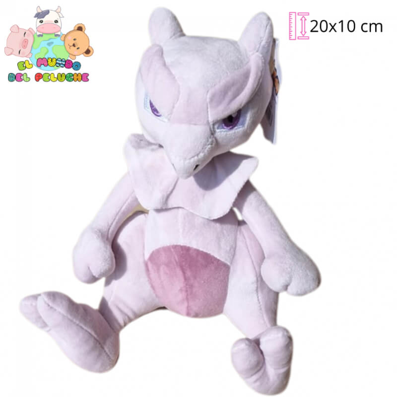Peluche Pokémon Mewtwo Importado | Personaje Icónico | 20 x 10 cm | El Mundo del Peluche