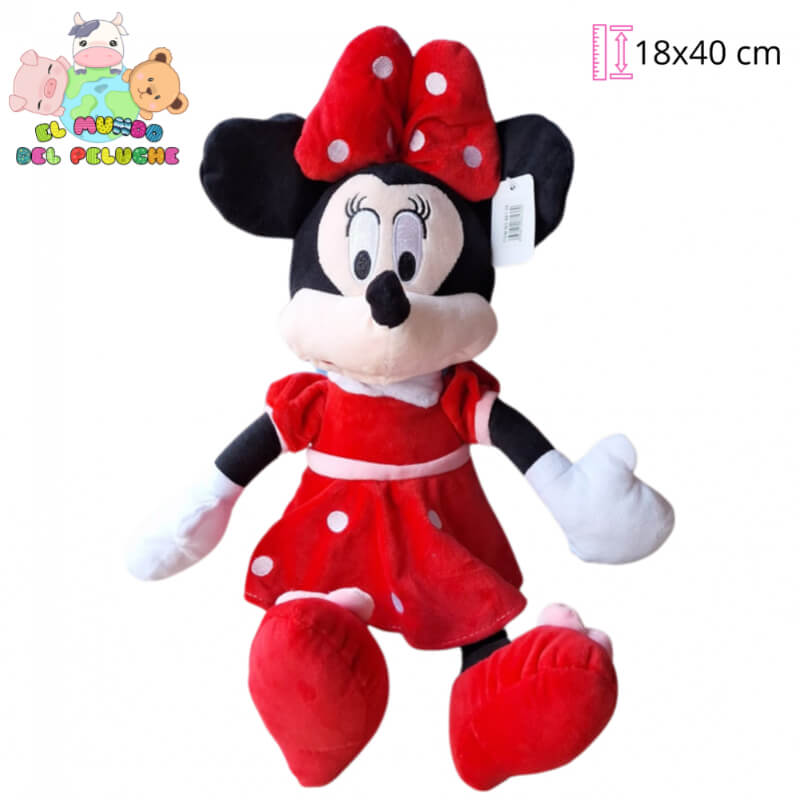 Peluche Minnie Mouse #2 Importado | Personaje Clásico | 18 x 40 cm | El Mundo del Peluche