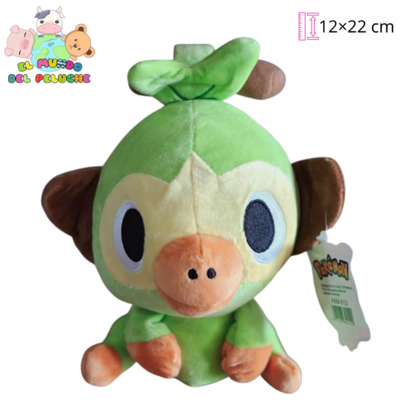 Peluche Grookey | Pokémon Importación NH | 12×22 cm | El Mundo del Peluche