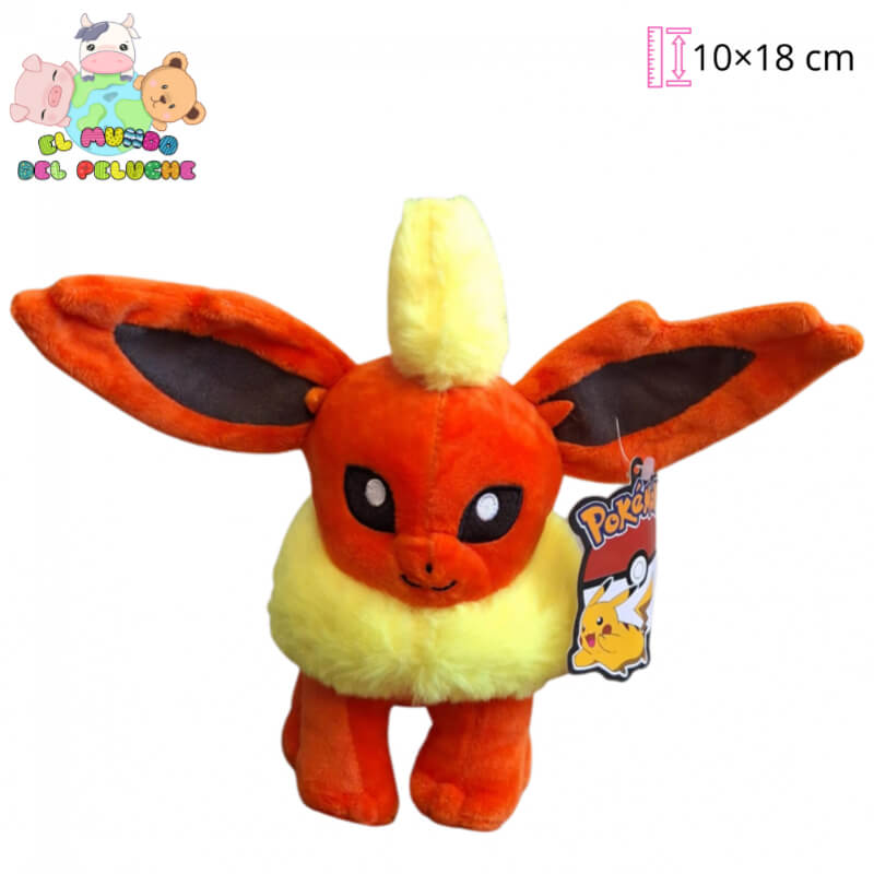 Peluche Flareon Pokémon | Personaje con Licencia | 10×18 cm | El Mundo del Peluche
