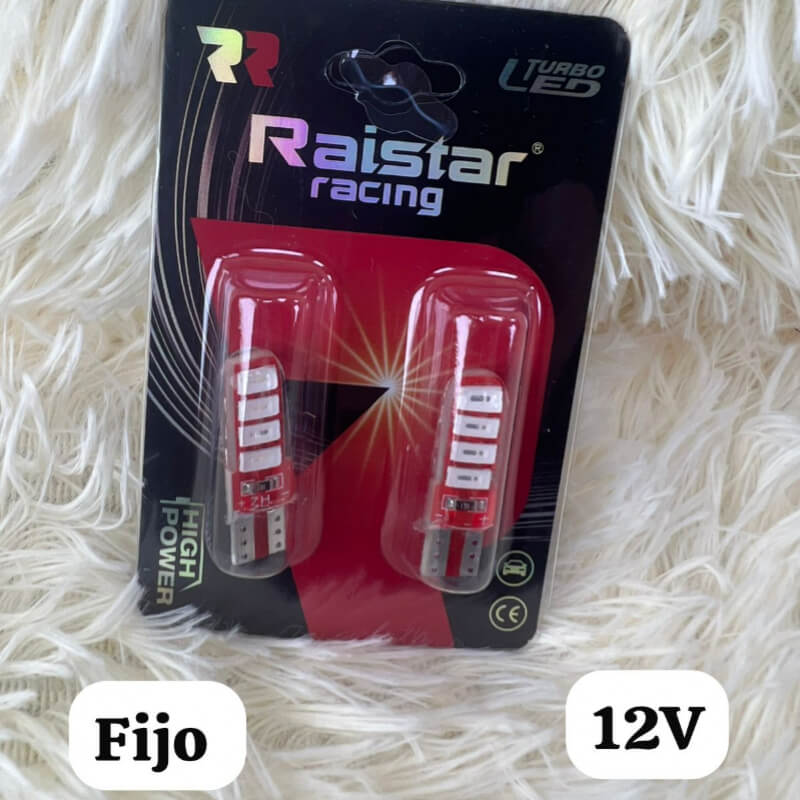 FOCO UÑA ROJO FIJO12V