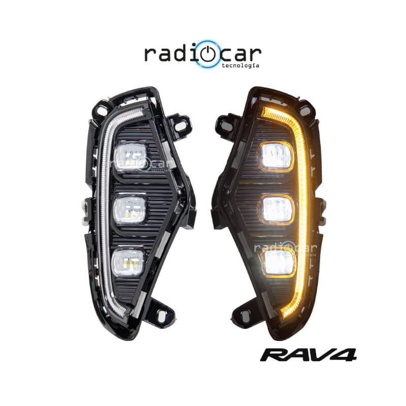 Neblineros + luz diurna + luz direccional Toyota Rav4 2019 - 2020