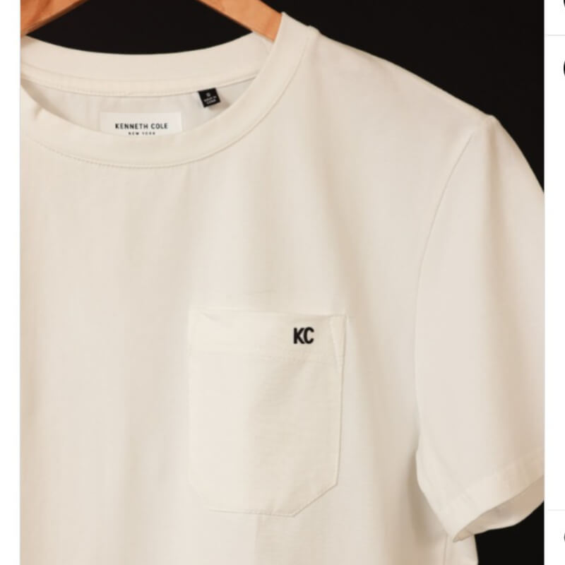 Camiseta Kenneth Cole Cuello Redondo Con Bolsillo
