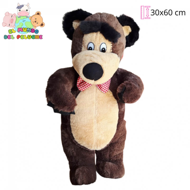Oso de Peluche | Oso Masha #3 con Moño | 30x60 cm | El Mundo del Peluche