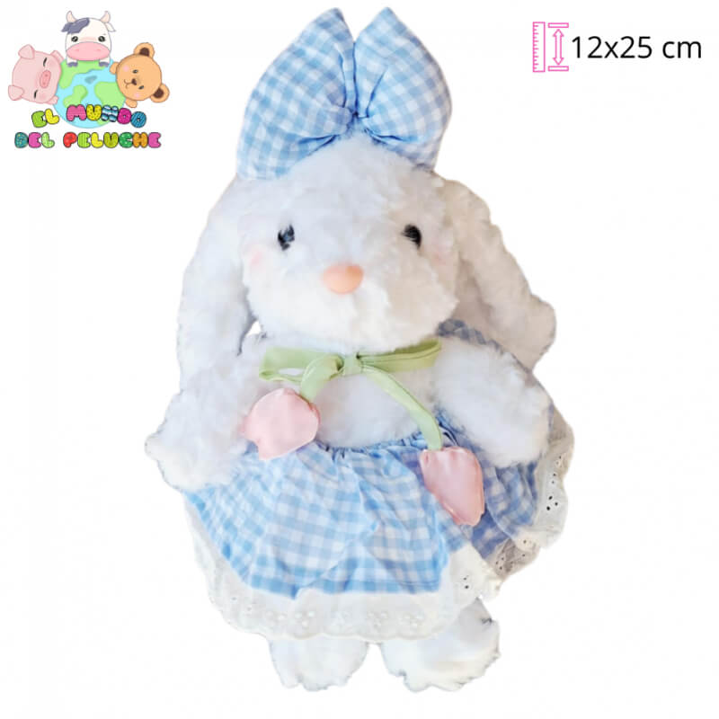 Peluche Coneja con Vestido #1 | 12x25 cm | El Mundo del Peluche
