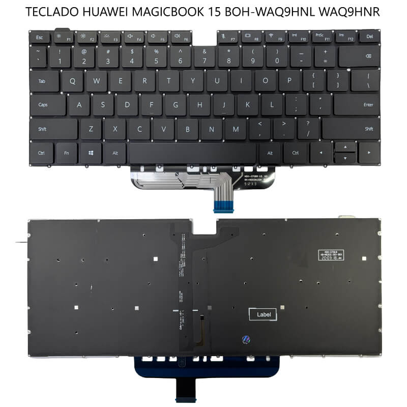 TECLADO HUAWEI MagicBook15 BOH-WAQ9HNL WAQ9HNR WAE9HN BLACK Backlit
