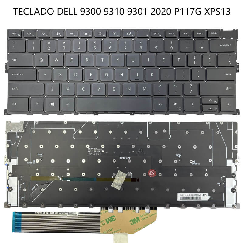 TECLADO DELL 9300 9310 9301 2020 P117G XPS13 Backlit