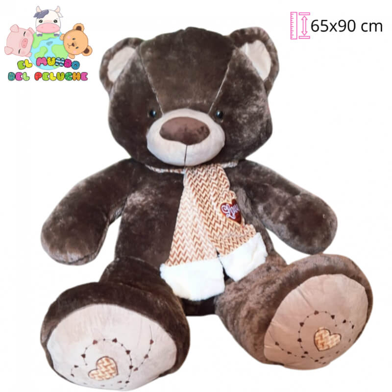 Oso de Peluche | Oso con Bufanda | 65 x 90 cm | El Mundo del Peluche
