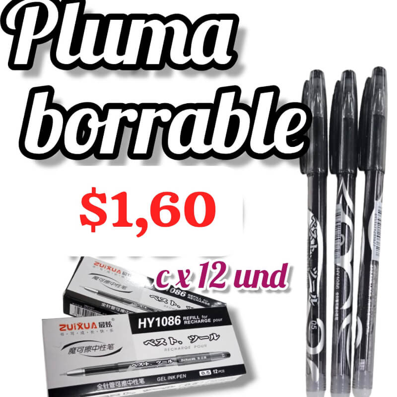 PLUMA BORRABLE NEGRA