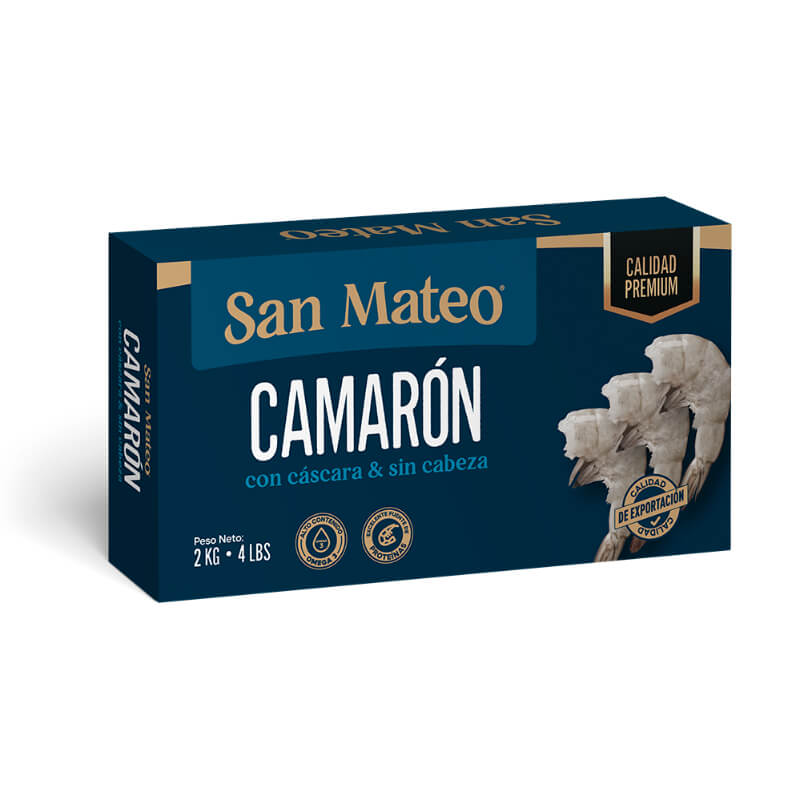 Camarón con cáscara (cola) 4.0 lb 31/35