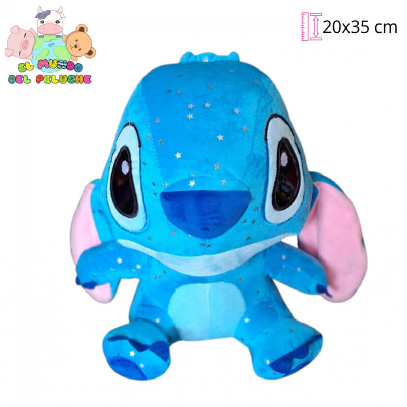 Peluche de Personaje | Stitch Cabezón Tela Estrella #2 | 20 x 35 cm | El Mundo del Peluche