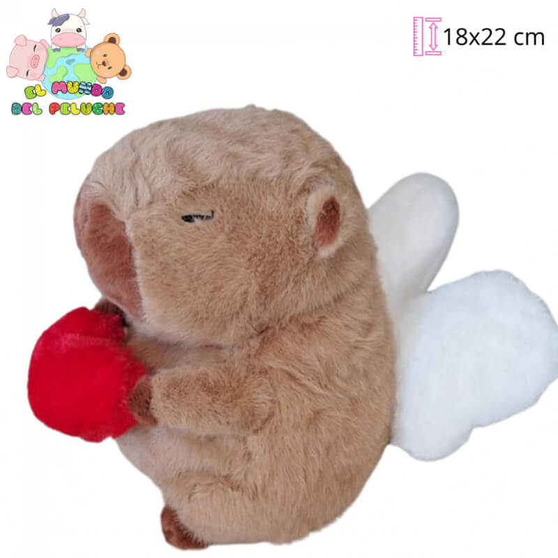 Peluche de Animal | Capibara con Corazón | 18 x 22 cm | El Mundo del Peluche