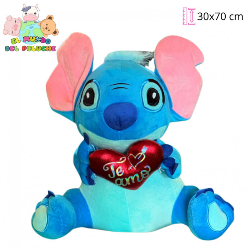 Peluche de Personaje | Stitch con Corazón #2 | 22x30 cm | El Mundo del Peluche