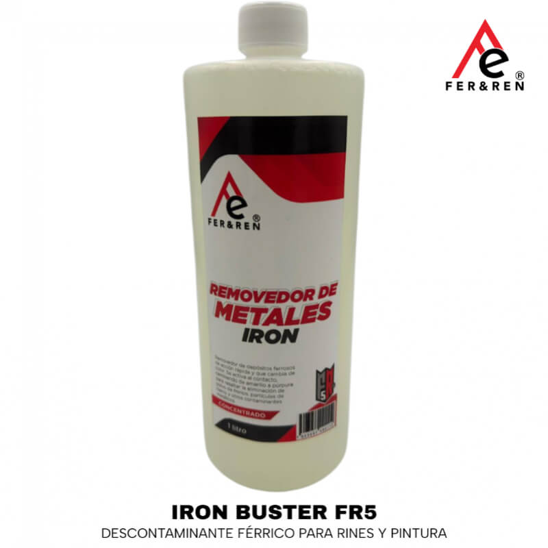Iron Buster FR5 – Descontaminante Férrico para Rines y Pintura 1 Litro