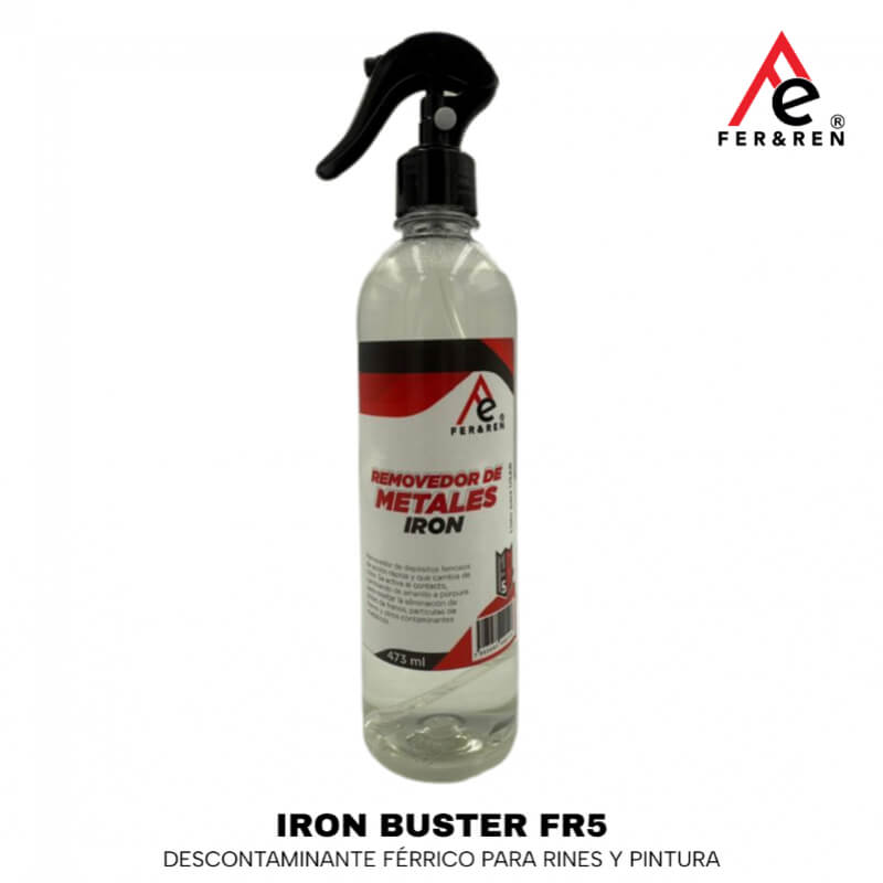 Iron Buster FR5 – Descontaminante Férrico para Rines y Pintura 473 ml