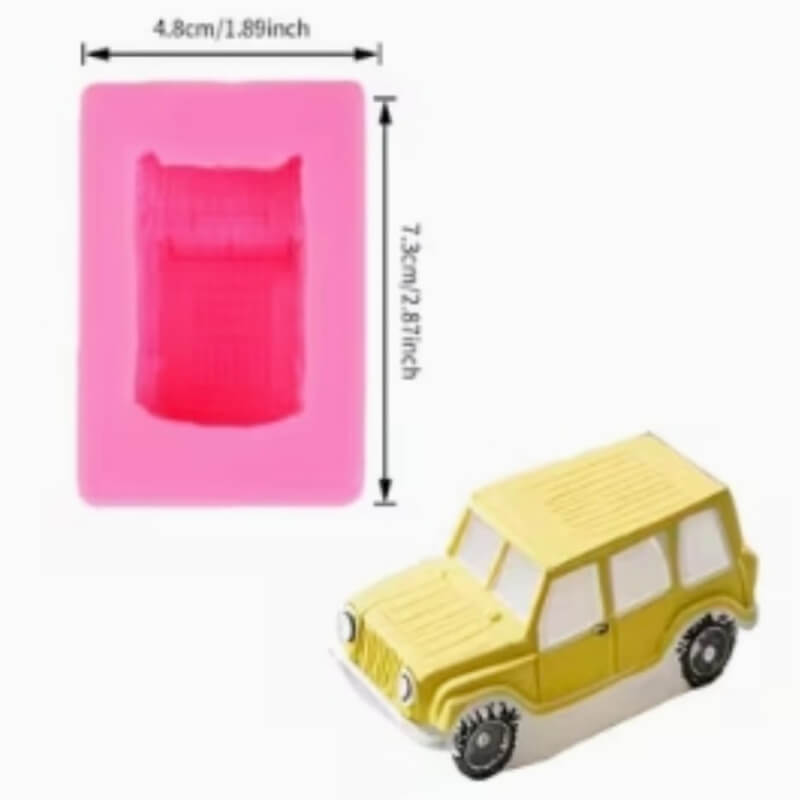 Moldes de silicona de Carros varios para uso en velas, jabones, resina, chocolate, cemento. (valores unitarios en la descripción)