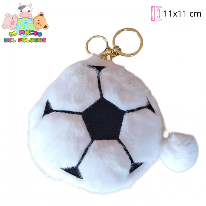 Llavero Monedero de Peluche | Balón Deportivo con Cierre | 11x11 cm | El Mundo del Peluche