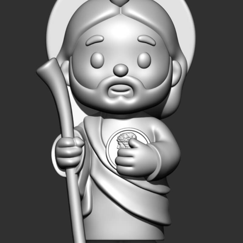Molde de silicona con diseño San Judas Tadeo, para uso en Velas, Jabones.