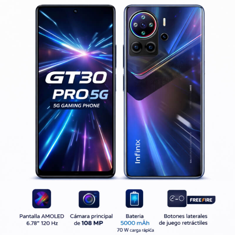 CELULARES INFINIX GT30 PRO 5G 8GB+256GB