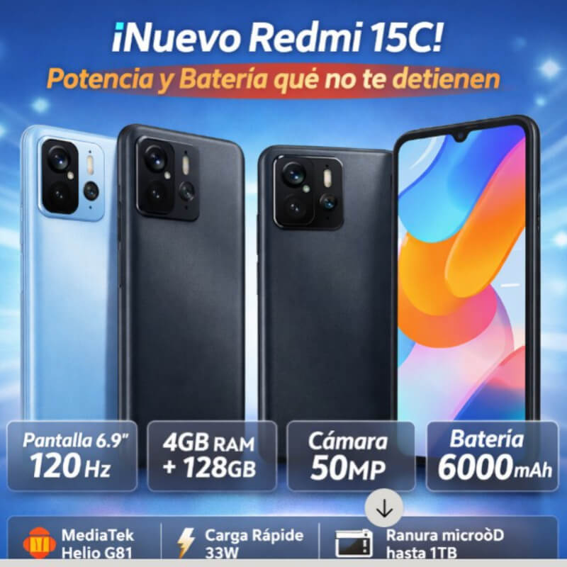 CELULARES REDMI 15C (4+128GB)