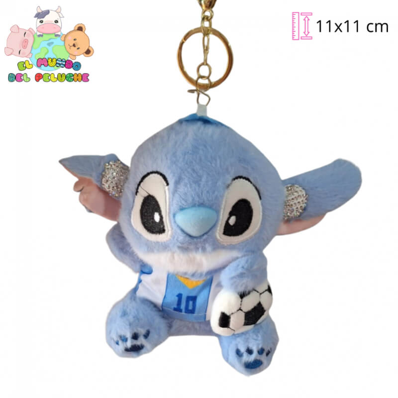 Llavero de Peluche | Stitch con Balón A3-W32 | 8 x 13 cm | El Mundo del Peluche
