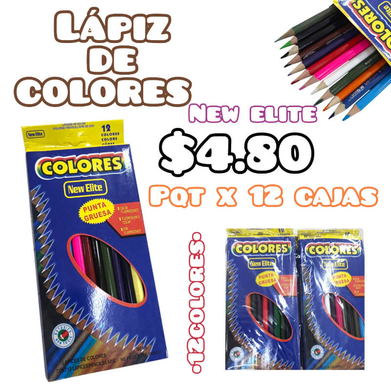 LÁPIZ DE COLORES NEW ELITE