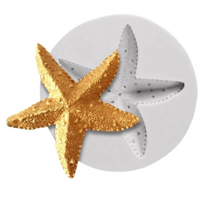 Moldes silicona de Conchas y Estrellas de Mar. para uso de velas, jabón, chocolate, resina, porcelana fría. (valor unitario en la descripción)