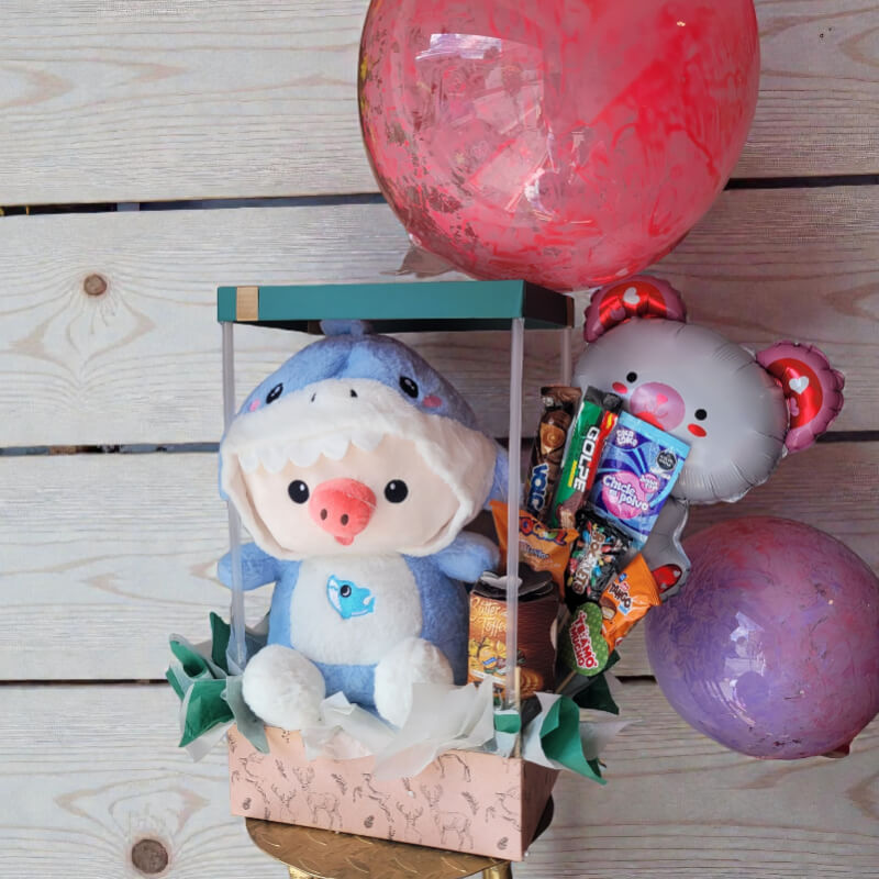 AVENTURA AZUL | Peluche Shark-Pig & Estilo Aeroestático