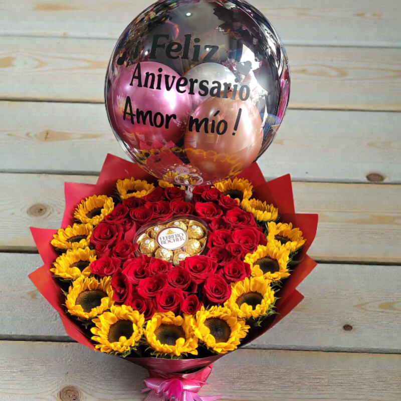 ETERNIDAD ROMÁNTICA | Rosas, Girasoles & Ferrero