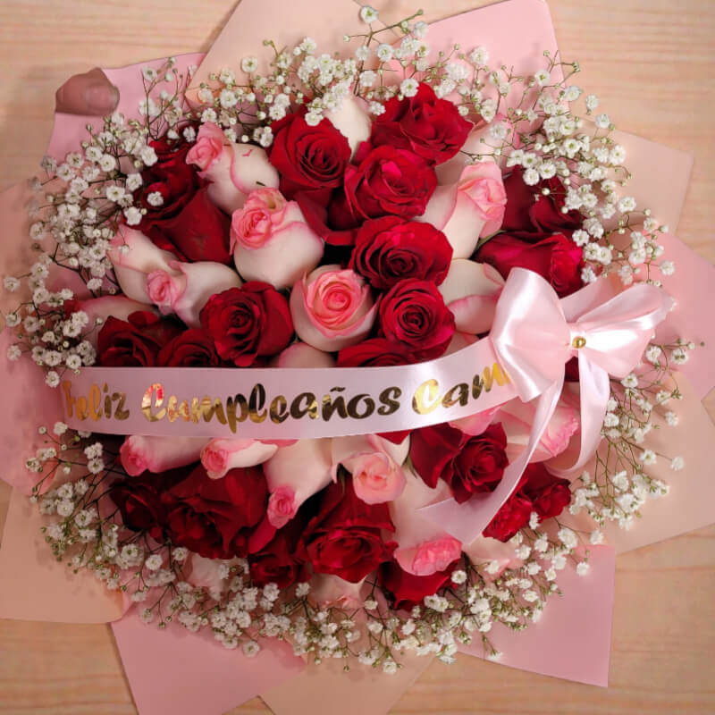 SUEÑO DE CUMPLEAÑOS | Rosas Bicolor & Rojo Pasión