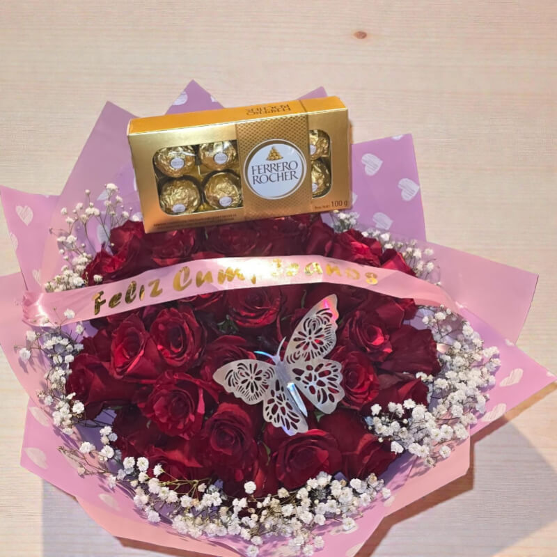 DULCE CELEBRACIÓN | Rosas Rojas & Ferrero Rocher