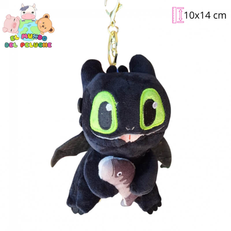 Llavero de Peluche | Chimuelo con Pez | 10 x 14 cm | El Mundo del Peluche