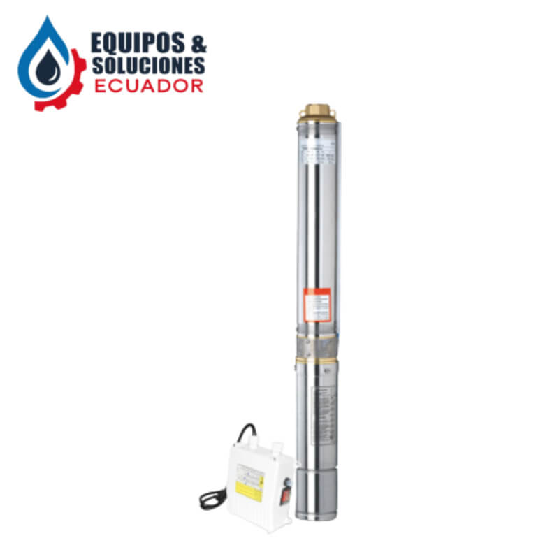 Bomba Sumergible 3 HP tipo lápiz de 1 1/2 pulgada 220 voltios Leo| Equipos & Soluciones Ecuador