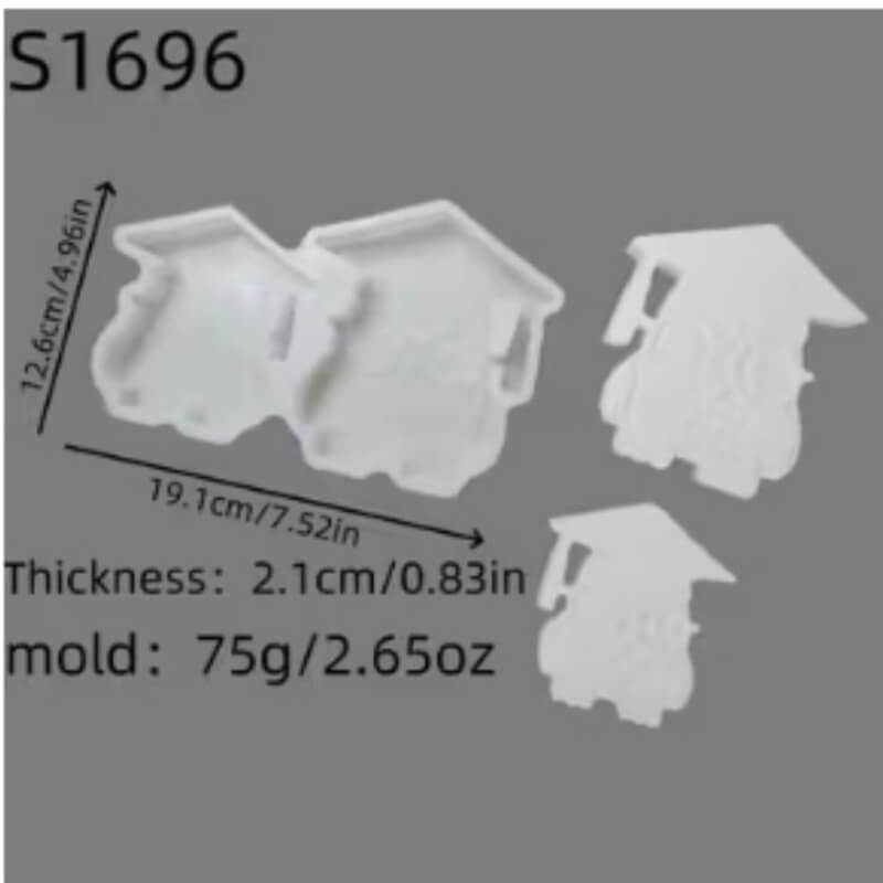 Molde de silicona con diseño de Búhos Graduados para uso en resina, velas, jabones, yeso, cemento.