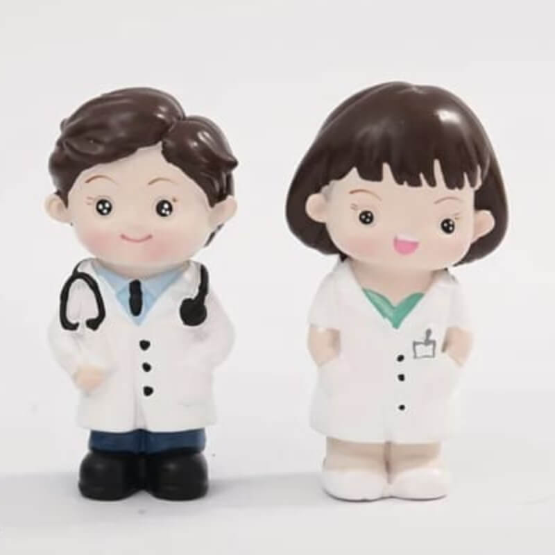 Combo de moldes de silicona con diseño Doctor y Doctora para uso en Velas, Jabones, resina, chocolate.