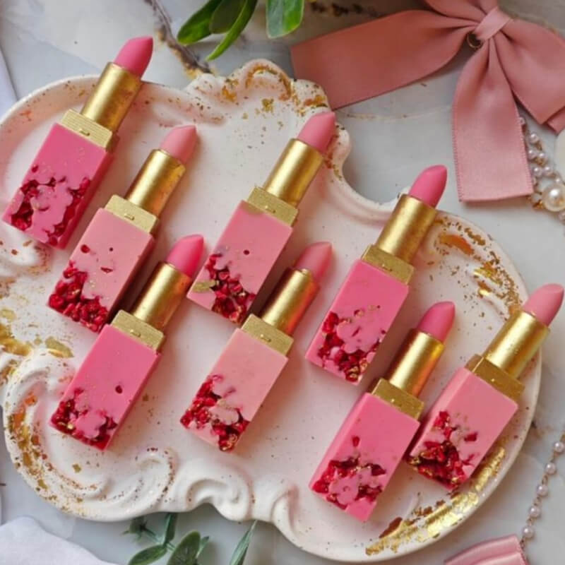 Moldes de silicona con diseño de Lapiz Labial para uso en Velas, Jabones, resina, chocolate o yeso.